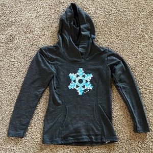 Ladies Size Small Gray Edward Jones Snowflake Hoodie